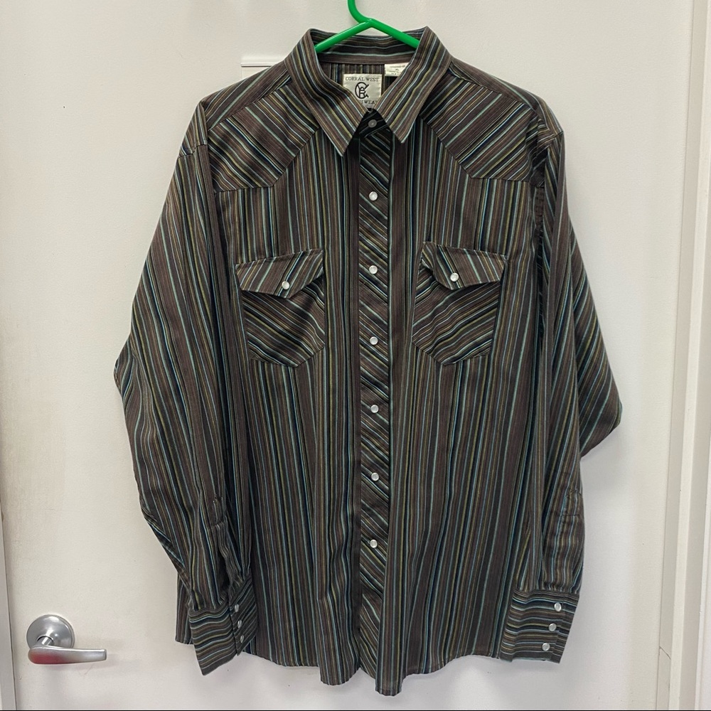 Corral West Ranch Wear Long Sleeve Button Down Mens XL